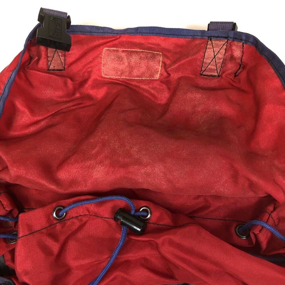 Vintage LL Bean Continental Rucksack Red Backpack Hiking Camping 90s #B155 - Picture 10 of 13